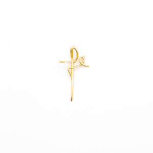 Pingente Ouro 18K Escrita "Fé"