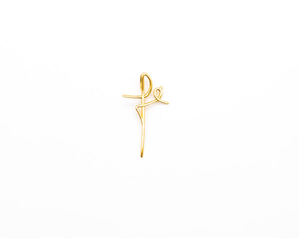 Pingente Ouro 18K Escrita "Fé"
