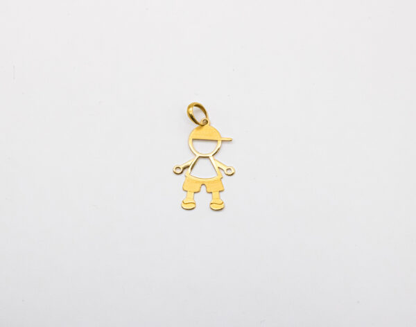 Pingente Ouro 18K Menino/Filho Polido Liso