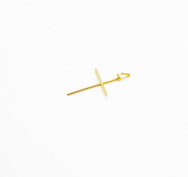 Pingente Ouro 18K Cruz Fina - Imagem 2