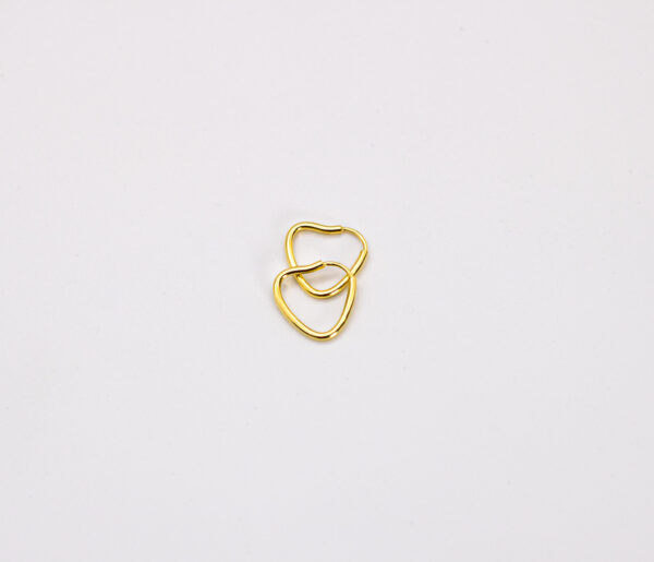 Argola Ouro 18K Coração Pequeno - Imagem 3