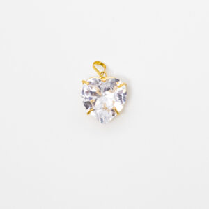 Pingente Ouro 18K Coração Zircônia