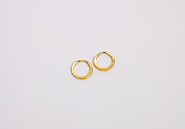 Argola Ouro 18K Redondo Fio Quadrado - Imagem 2