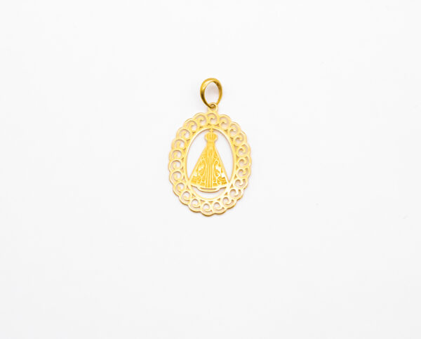 Pingente Ouro 18K Oval Nossa Senhora Aparecida